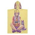 thumbnail image 2 of Kid Hooded Beach Towel inch Bath Poncho Towels Soft Absorbent Quick Dry for Boy Girl Cool Girl Play Game and Dog M, 2 of 7