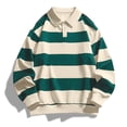 thumbnail image 6 of FchengtaiS Men's Striped Golf Shirts Long Sleeve 2-Button Turndown Collar T-Shirts Casual Business Spring Fall Outdoor Wear, 6 of 7