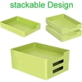 thumbnail image 4 of Letter-Size Tray, A4 Plastic Paper Holder File Organizer Green, 4 of 5