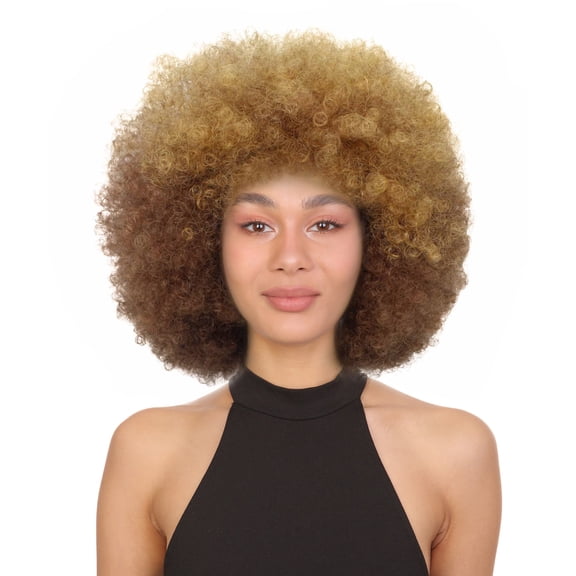 LUXLUXE Taylor Curly 14 in Long Full Wig Full Cap Wig, Heat Resistant Fibers,