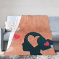 thumbnail image 1 of YFYANG Anti-Pilling Ultra-Soft Micro Fleece Cover Blanket for Bed Sofa, Love Art Pattern Throw Blanket for All Seasons, 60"x50", 1 of 9