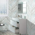 thumbnail image 3 of Vanity Art 48 Inches Single Sink Floor Mounted Bathroom Vanity Set 2 Drawers Storage Cabinet with White Engineered Top Undermount Rectangle Sink, 3 of 8
