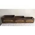 thumbnail image 1 of Set Of 3 Dark Brown With Handles 'Thankful Grateful Blessed' Crates, 1 of 1