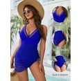 thumbnail image 3 of MORTTIC Women's One-Piece Swim Dress, Tummy Control Swimsuit with Mesh Sheer Sarong Wrap, XL, 3 of 6