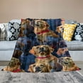 thumbnail image 2 of Qinduosi  Dog Blanket for Kids Adults, Animal Pattern Plush Dog Blanket Gift for Lovers,Double Sided Blanket Sherpa Throw Print Flannel Fleeceinches), 2 of 6