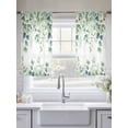 thumbnail image 5 of Sage Green Eucalyptus Leaves Sheer Curtains 45 Inch Length 2 Panels Set Window Treatments, Spring Summer Botanical Rod Pocket Semi Curtains for Living Room/Bedroom/Kitchen Décor, 104"W x 45"L, 5 of 7