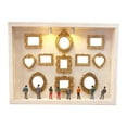 thumbnail image 1 of Mini Golden Frame Silhouette Box Improved Shadow Box Frame Kit With Museum And Golden Miniature Figu, 1 of 4