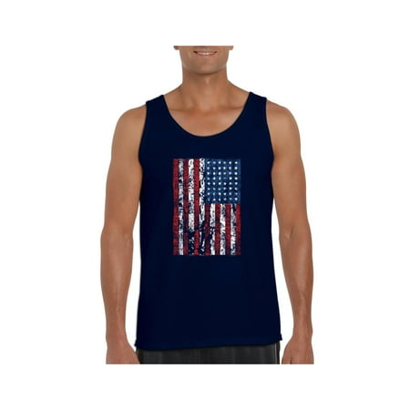 - 4th of July Flags American Flag Vintage Men Ultra Cotton Tank Top