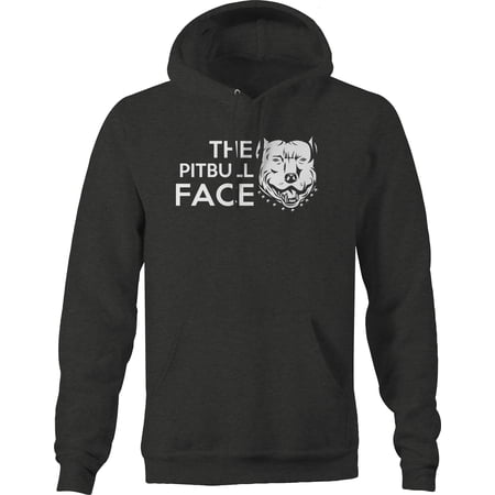 Pitbull Face Bully Breed Dog Pet Lover Hoodies for Men Large Dark Grey