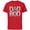 Red, variant on Disney Goofy Dad Bod - Short Sleeve Cotton T-Shirt for Adults - Customized-Black