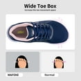 thumbnail image 3 of MAFEKE Women Wide Walking Shoes with Arch Support Plantar Fasciitis Tennis Fashion Sneakers Wide Toe Box Orthotic Casual Shoes NavyBluePink Size 9.5, 3 of 7