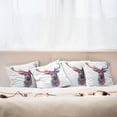 thumbnail image 3 of Ambesonne Pastel Throw Pillow Cover 4 Pack, Antlers Wild Nature, 16", Pink Lilac, 3 of 6