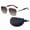 Golden Tea Ash C4, variant on Men's Square Aviator Sunglasses Gold Frame Blue Gradient Lens UV Protection