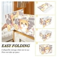 thumbnail image 4 of Cute Big Eyes Dog Large Storage Bins with Linen Collapsible Lid Storage Box 16.7 x 12.6 x 11.8in, 4 of 7