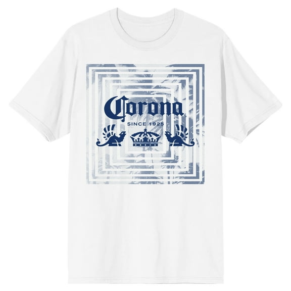 Corona Iguana Crown Logo Men's White T-shirt-Medium