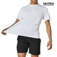 thumbnail image 3 of Ultra Performance Mens Dry-Fit Shirts 2 Pack Workout Gym T-Shirts, Athletic Tees for Men, Multipack Training Tops Black/White, 3 of 7