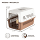 thumbnail image 2 of Jaula Transportadora Mascotas Rectangular Lab.G, Café con Blanco, 2 of 5