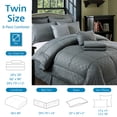 thumbnail image 2 of 8 Pieces Bed in a Bag Bedding Comforter Set,Quilted Diamond Pattern, Twin,Grey, 2 of 5