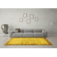 thumbnail image 3 of Ahgly Company Machine Washable Indoor Rectangle Oriental Yellow Traditional Area Rugs, 6' x 9', 3 of 4