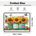 thumbnail image 3 of Sunflower Print Washer Dryer Top Cover, Waterproof Non-Slip Washing Machine Protector Mat for Laundry Room Decor, 23.6"x19.7", 3 of 8