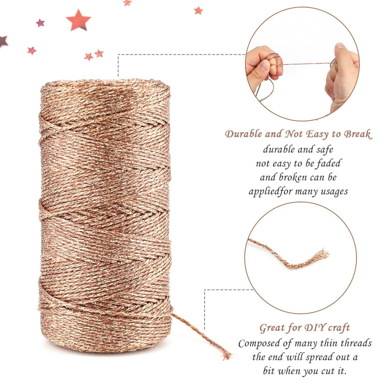 Solid Metallic Bakers Twine [Copper, Gold, Silver] Spool
