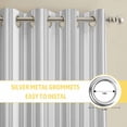 thumbnail image 6 of Gray Stripes Kitchen Curtains Window Panels, Vintage Minimalist Lines Texture Insulated Window Treatment Curtain, Grommet Curtains for Bedroom/Living Room/Bathroom, 2 Piece 42"Wx63"L, 6 of 8