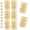 Gold, variant on 8pcs 2.5 Inch Brass Hinges, Mini Butt Hinge for Cabinet Door, Box, Jewelry, Wooden Box, Small Cupboard Furniture (Gold)