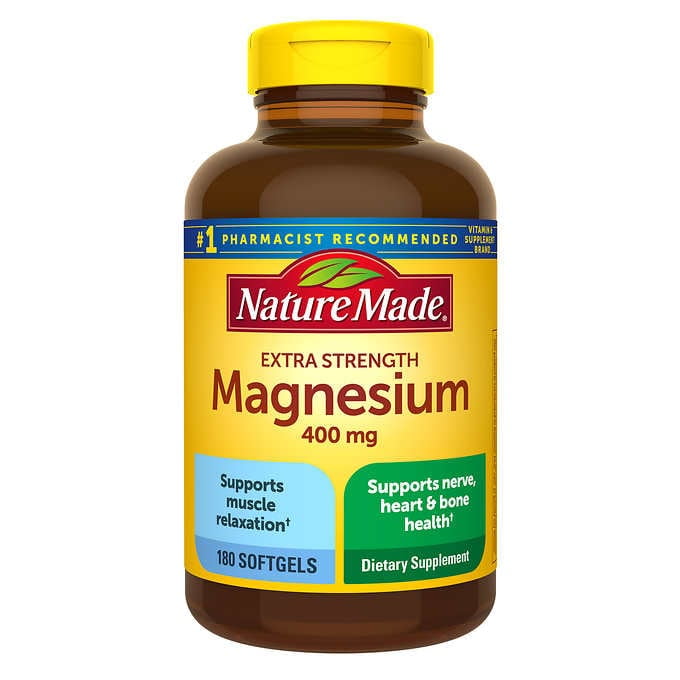 NATURE MADE Magnesium 400 Mg Extra Strength Softgels 180 CT