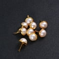 thumbnail image 3 of 100 tachuelas de perla de 12 mm para álbumes de recortes, adornos, manualidades de metal, decoración navideña (doradas), 3 of 7