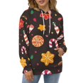thumbnail image 3 of POBUDS Hoodie, Regular Fit Sporty Pullover Hooded Sweatshirt for Men Women Christmas Candy Pattern L, 3 of 6