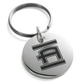 thumbnail image 1 of Stainless Steel Letter A Initial Empire Monogram Engraved Small Medallion Circle Charm Keychain Keyring, 1 of 1