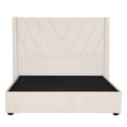 thumbnail image 1 of Cabecera Queen Size Aurora + Base Cama Beige Claro, 1 of 8