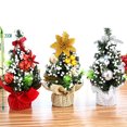 thumbnail image 3 of (20 * 10 cm) Mini juego de Navidad Árbol Decoración de escritorio Regalo para niños Árbol de Navidad Decoración de trompeta Árbol granular rojo y blanco, 3 of 9