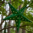 thumbnail image 5 of Aurora Superstar 18" Green Hanging 5 Point Star Light LED Lantern Decor, Weatherproof Fold-Flat Plastic Lighted Star, 5 of 7