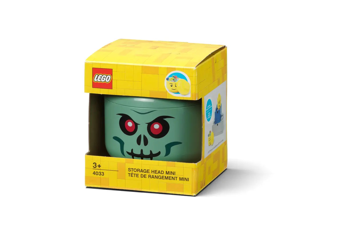 LEGO Mini Stackable Storage Head, Green Skeleton