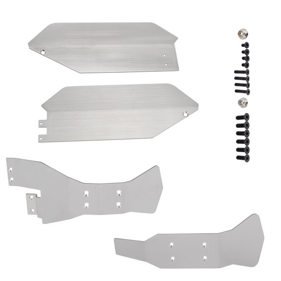 4Pcs For TRAXXAS SLASH 4X4 Armor Set Stainless Steel, Silver Impact & Scratches Spare Kits