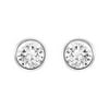 Clear Crystal Solitaire Studs Pierced Earrings Rhodium #5101338