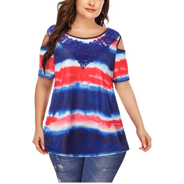 Camiseta con estampado de corte superior de talla grande y cuello redondo informal a la moda para mujer Fridja bn1405