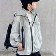 thumbnail image 5 of CAIVO Cool Boys Summer Hooded Jacket Lightweight Sun Outdoor Sports Windbreaker Casual Loose Fit Breathable Mesh Long Sleeve Versatile Coats, 5 of 8