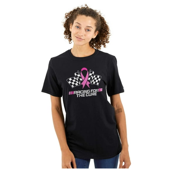 Breast Cancer Racing For The Cure Womens Graphic T Shirt Tees Brisco Brands S