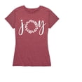 thumbnail image 2 of Instant Message - Joy Wreath - Women's Short Sleeve Graphic T-Shirt, 2 of 6