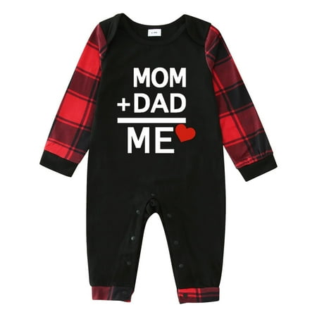 

Nomeni Christmas Pjs Letter Plaid Print Long Sleeve T Shirt Top And Pants Xmas Sleepwear Holiday Family Matching Pajamas Outfit