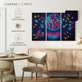 thumbnail image 4 of Elephant Stock Game Room Neon Symbols Wall Art - Horizontal Multi Panel Canvas - Living Room Wall Decor - Pop Culture Multi Panel - Yellow And Pink Decor - 23" x 14", 4 of 4