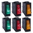 thumbnail image 4 of MesaSe 16pcs NODEMCU LUA KCD3 3pin Rocker Switch Toggle SPST AC 250V 125V Red Blue Green Yellow Light Illuminated LED On/Off SPST 3 Pin 2 Position Mini Boat Rocker Toggle Switch Snap, 4 of 7