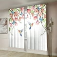 thumbnail image 4 of WNOOHIY Colorful Hummingbird Floral Plant Butterfly Light-filtering Curtain,29.5" × 65", Set of 2, 4 of 8