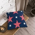 thumbnail image 3 of Velvet Decorative Throw Pillow Covers Set of 2, Soft Square Cushion Cover with Invisible Zipper American Flag Style Printing, 20"x20", 3 of 7