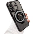 thumbnail image 1 of Bling Glitter Phone Case Compatible with iPhone 16 Plus, Kickstand Camera Lens Protector Soft Cover Sparkling Rhinestone Case, 1 of 6