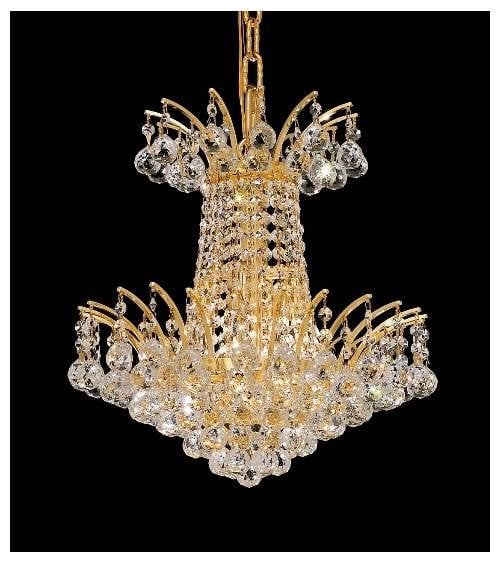 Victoria Clear Crystal Chandelier W 4 Lights In Gold Strass