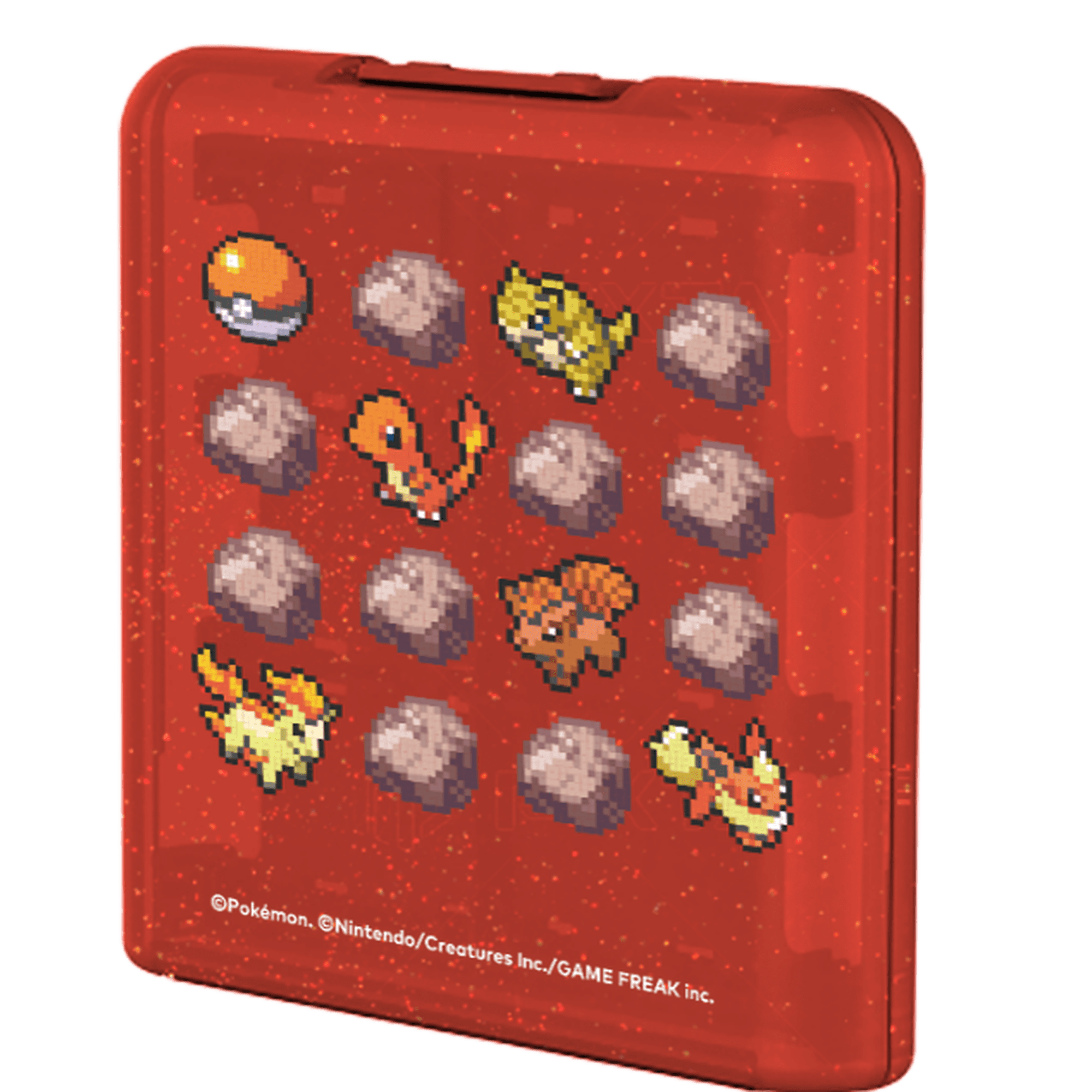 HORI 24-Game Card Case (Pokémon Pixel Red) - Officially Licensed by Nintendo and The Pokémon Company International