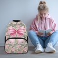 thumbnail image 2 of Yuyamidu Camo Pink Bow Kids Backpack for 4th Grade Girls, Kids 8-10 School Bookbag, 17 Inch Adorable Primary School Backpack, 2 of 7